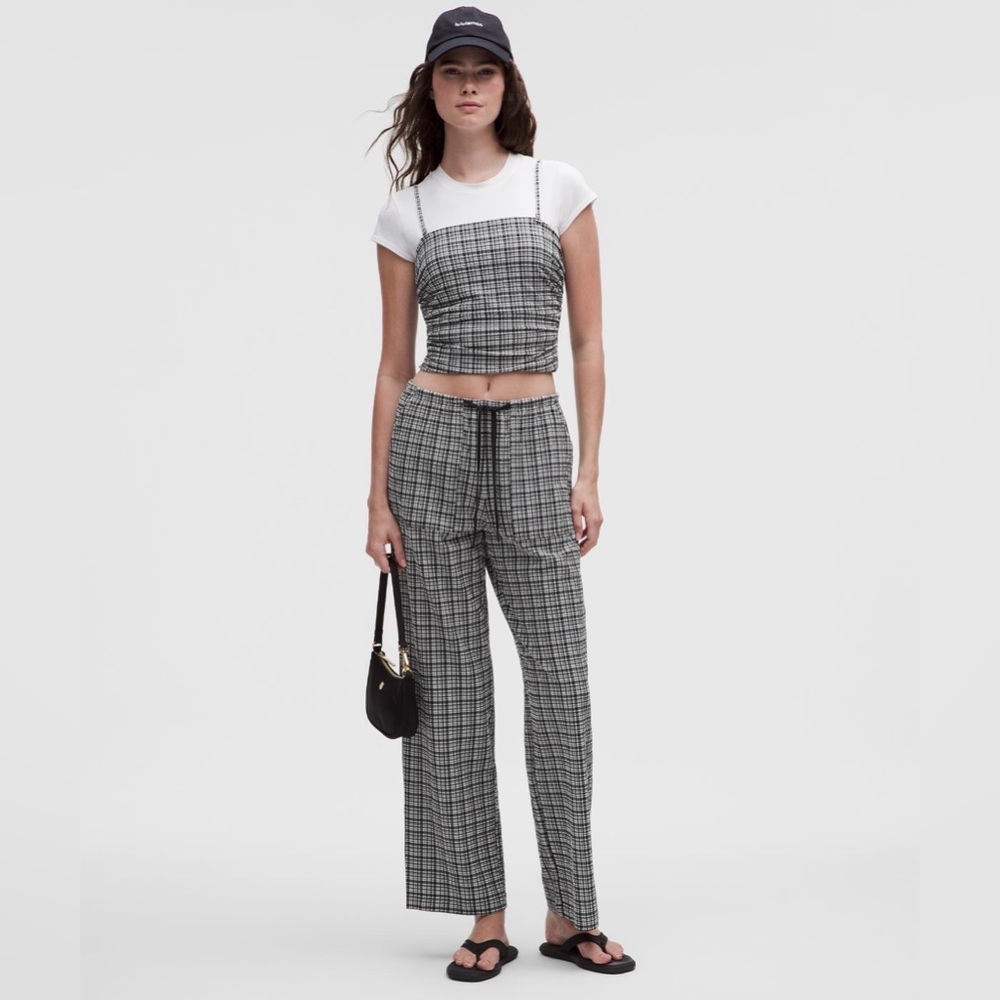 Lululemon Seersucker Check Pull On Pant